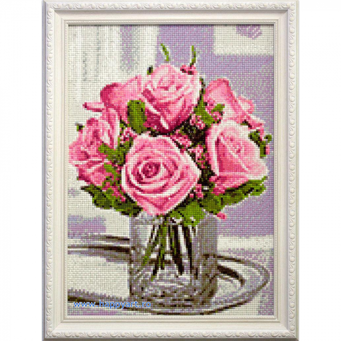 Kit goblen cu diamante, fara sasiu, Dimineata insorita, 27X38 cm, diamante patrate, 27 culori, nivel avansat, DE108 [4]