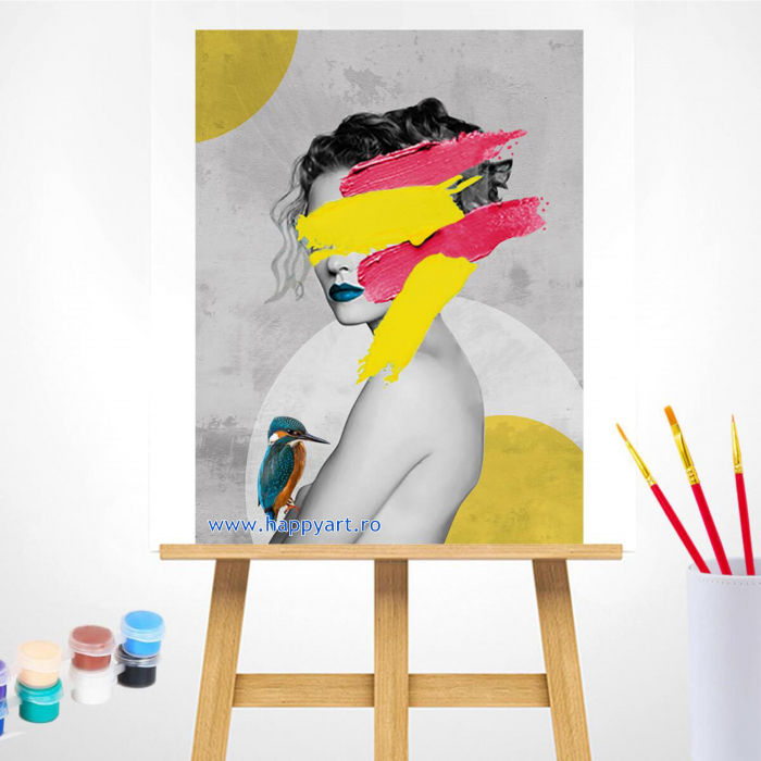 Kit Pictura pe numere, Abstract, cu sasiu, 30X40 cm, 24 culori, nivel avansat, ME1139 [2]