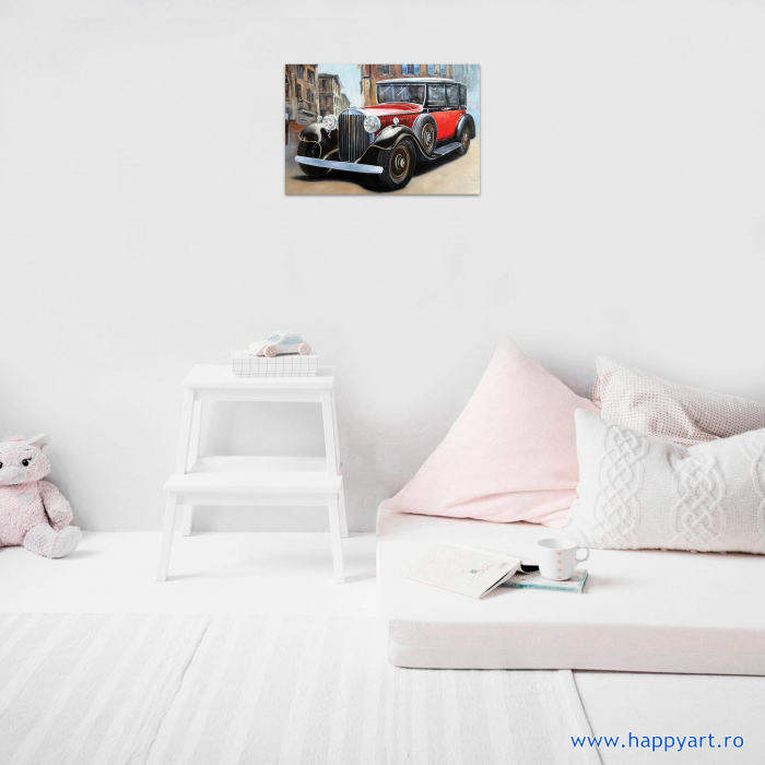 Kit pictura pe numere, cu sasiu, Duesenberg, 20X30 cm, 21 culori, nivel avansat, MC1114 [3]