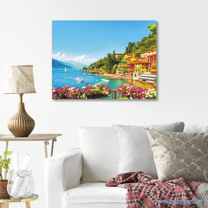 Kit pictura pe numere, cu sasiu, Laguna romantica, 40X50 cm, 30 culori, nivel avansat, MG2416 [3]