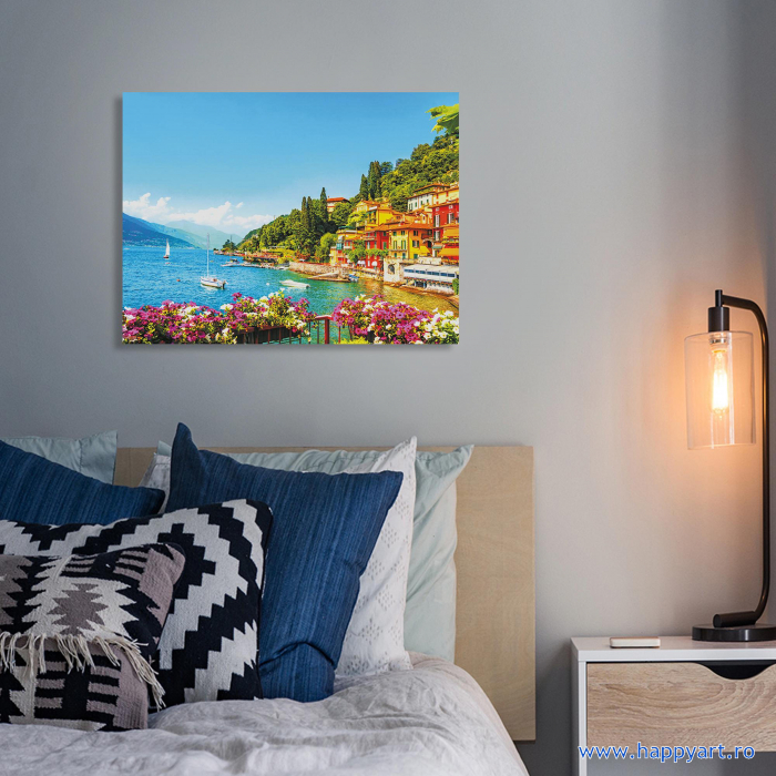 Kit pictura pe numere, cu sasiu, Laguna romantica, 40X50 cm, 30 culori, nivel avansat, MG2416 [7]