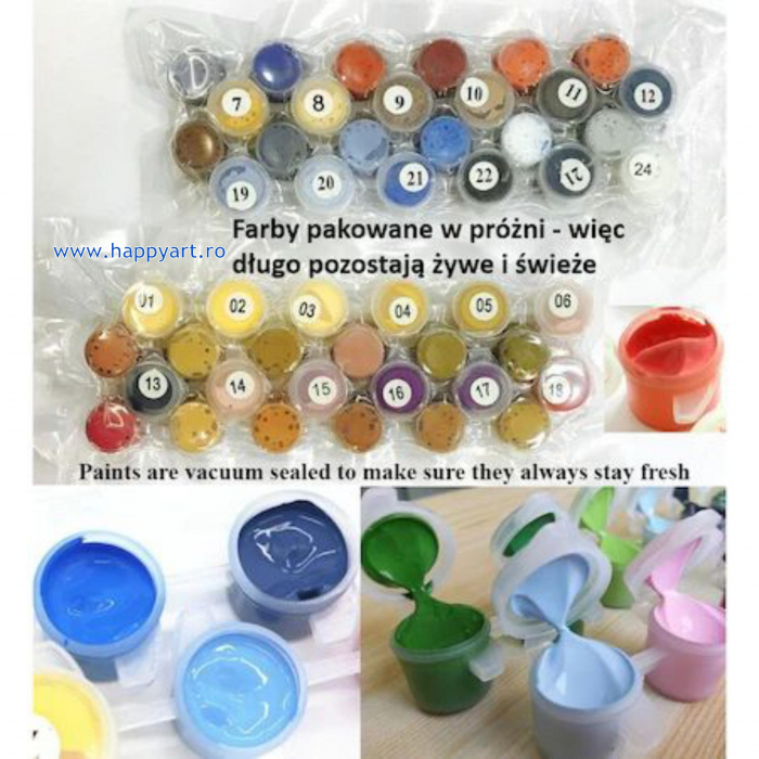 Kit pictura pe numere Orhidee Zen, cu sasiu, 30x40 cm, 24 culoriKit pictura pe numere Orhidee Zen, cu sasiu, 30x40 cm, 24 culori [4]