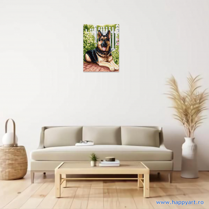 Kit pictura pe numere Prieten bun, cu sasiu, 30x40 cm, 19 culori, PC3040037 [2]