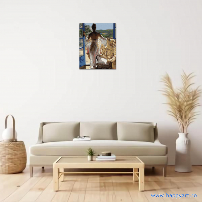 Kit pictura pe numere O dimineata grozava, cu sasiu, 40X50 cm, 27 culori [2]