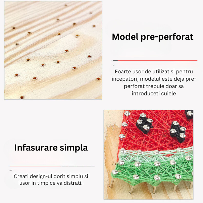 Kit String Art cu fire, model MINNIE, DABISY, efect 3D [4]