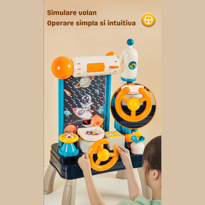 Set de jucarie METEORIT, DABISY, 20 de bile colorate, contuar electronic, volan, lumini colorate, efecte sonore, jucarie amuzanta, coordonare, educational, multicolor [7]