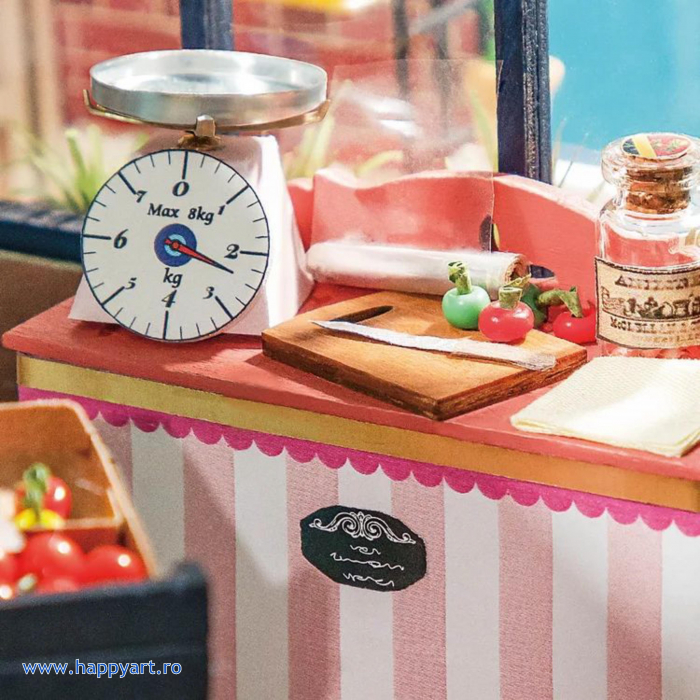 Macheta casuta din lemn, de asamblat DIY, Carl's Fruit Shop, 206 piese, DG142 [5]