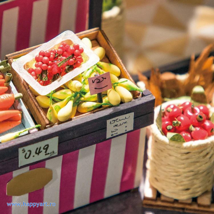 Macheta casuta din lemn, de asamblat DIY, Carl's Fruit Shop, 206 piese, DG142 [6]