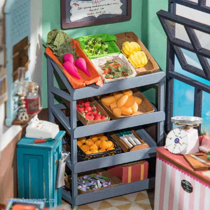 Macheta casuta din lemn, de asamblat DIY, Carl's Fruit Shop, 206 piese, DG142 [4]