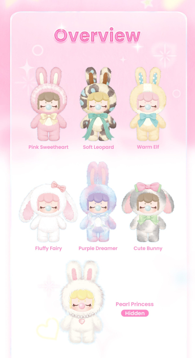 Papusa de plus Shining Bunny, set surpriza, 26cm, vinil, pastel [12]