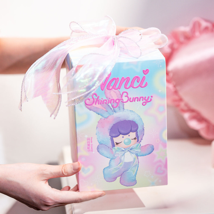 Papusa de plus Shining Bunny, set surpriza, 26cm, vinil, pastel [10]
