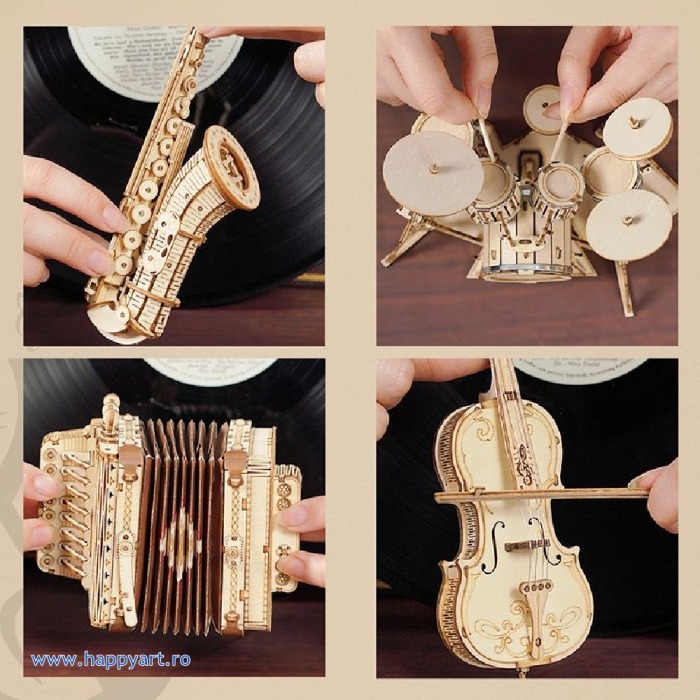 Puzzle 3D, Violoncel, lemn, 58 piese, TG411 [11]