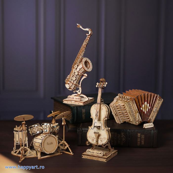 Puzzle 3D, Violoncel, lemn, 58 piese, TG411 [10]