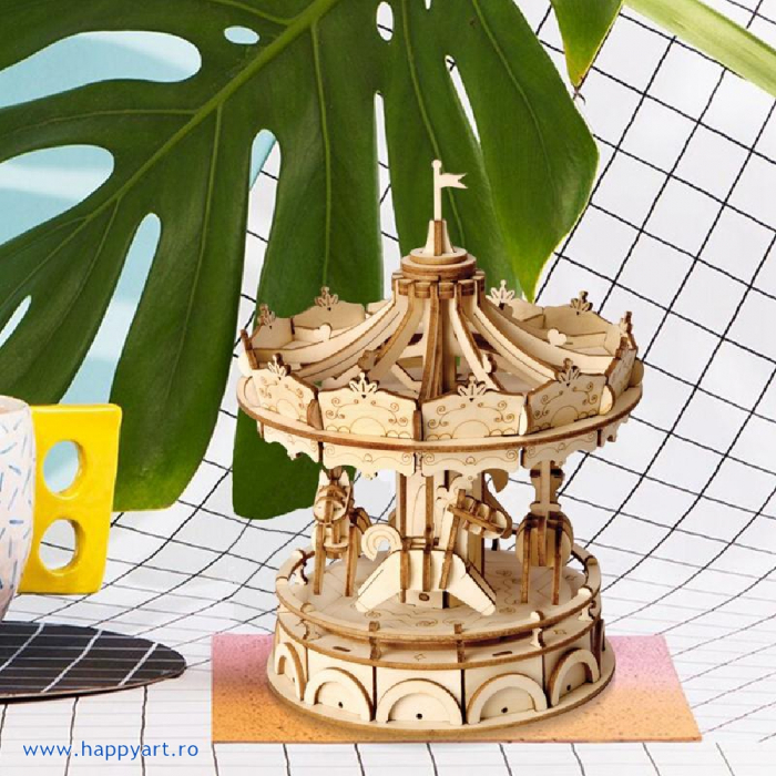 Puzzle 3D, Carusel, lemn, 174 piese, TG404 [2]