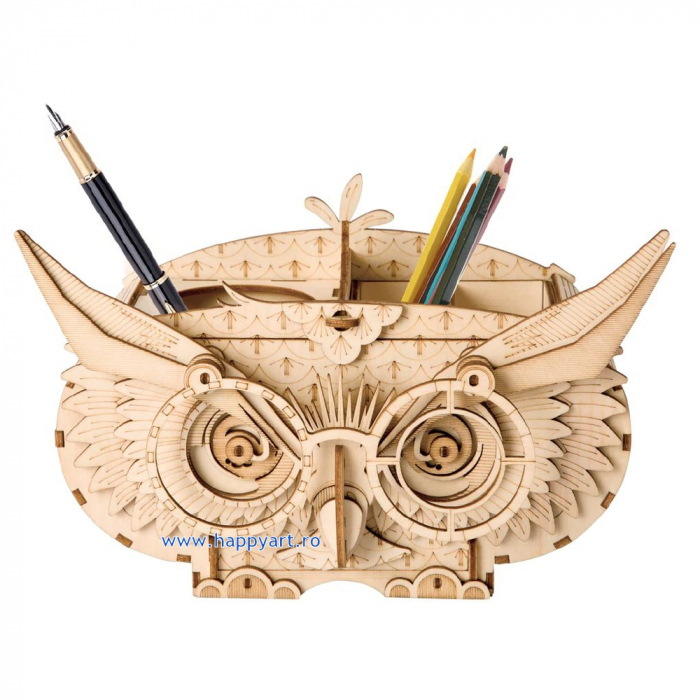 Puzzle 3D, Bufnita suport, lemn, 61 piese, TG405 [2]