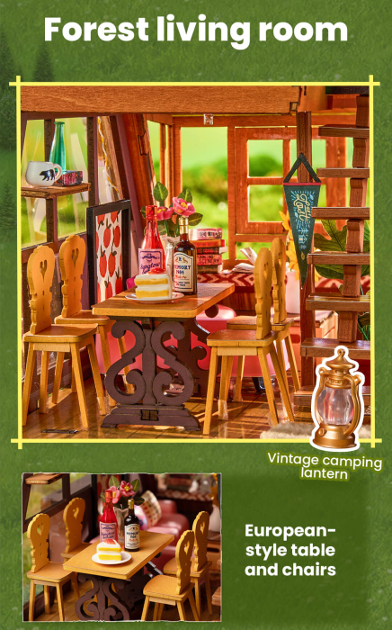 Puzzle 3D, Casuta DIY, CabanA A-Frame, 336 piese [9]