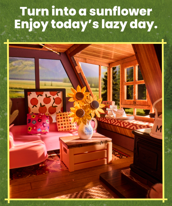 Puzzle 3D, Casuta DIY, CabanA A-Frame, 336 piese [4]