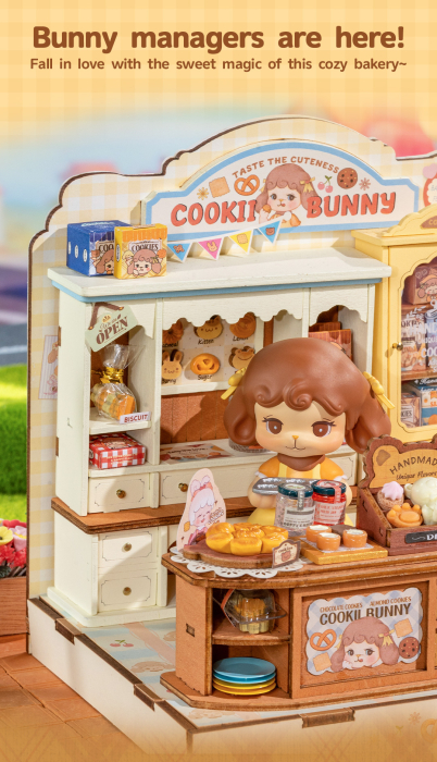 Puzzle 3D, Casuta DIY, Cookii Bunny’s Cookie Shop, 182 piese [3]