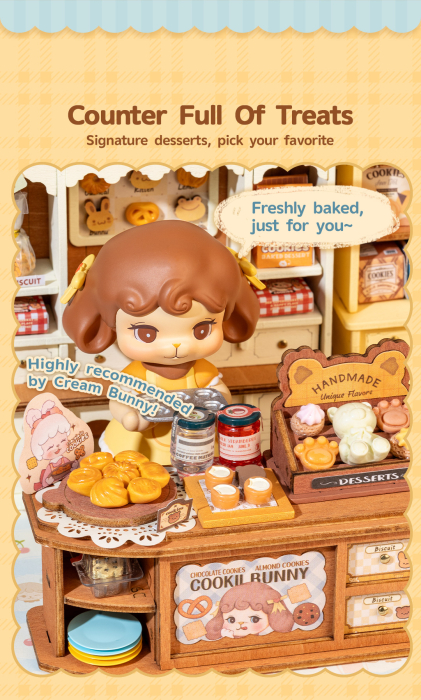 Puzzle 3D, Casuta DIY, Cookii Bunny’s Cookie Shop, 182 piese [4]