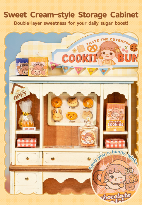 Puzzle 3D, Casuta DIY, Cookii Bunny’s Cookie Shop, 182 piese [5]