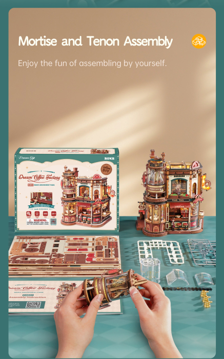 Puzzle 3D, Cutie muzicală, Dream Coffee Factory, 593 piese [11]
