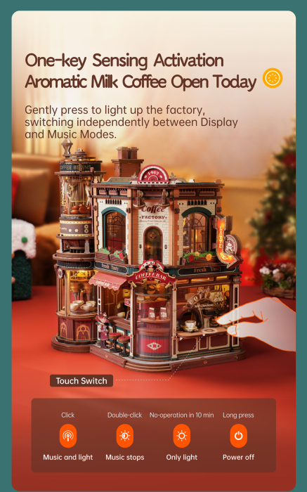 Puzzle 3D, Cutie muzicală, Dream Coffee Factory, 593 piese [8]