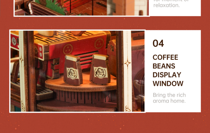 Puzzle 3D, Cutie muzicală, Dream Coffee Factory, 593 piese [13]