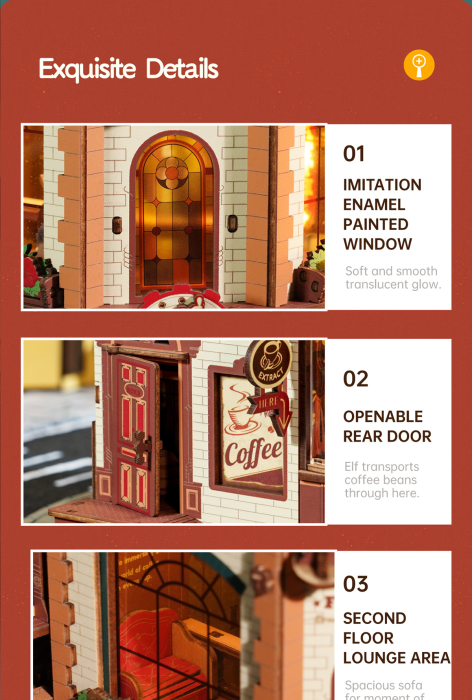 Puzzle 3D, Cutie muzicală, Dream Coffee Factory, 593 piese [10]