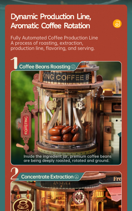 Puzzle 3D, Cutie muzicală, Dream Coffee Factory, 593 piese [3]