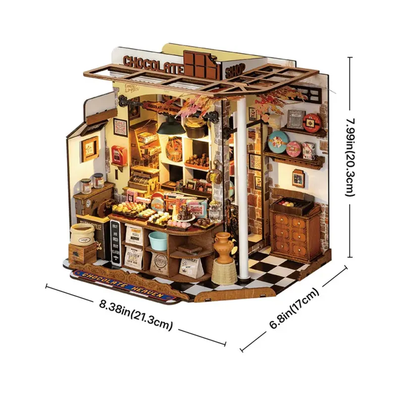 Puzzle 3D, Casuta DIY, Henry’s Chocolate, 330 piese [12]