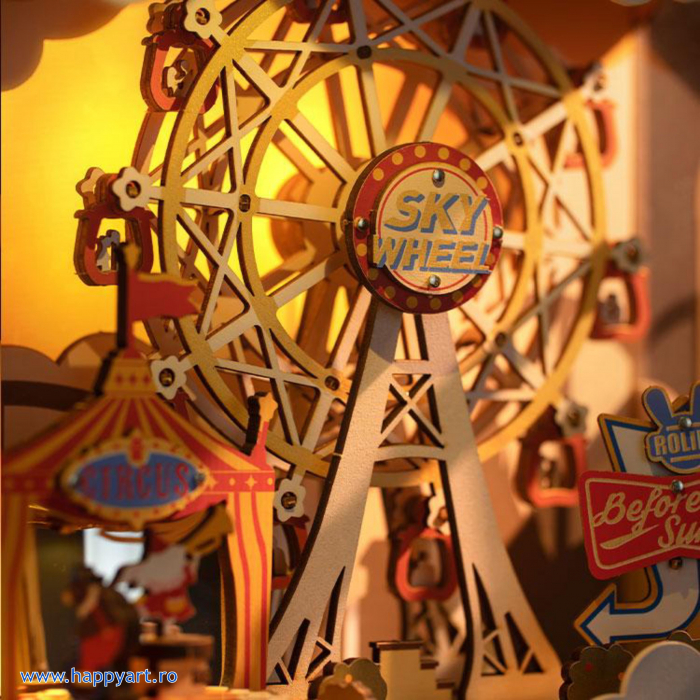 Puzzle 3D, Cutie muzicala, Carnaval la apus, lemn, 174 piese, AMT01 [3]