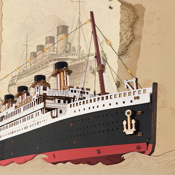 Puzzle 3D, din lemn, 1912 - Eternul voiajor Atlantic, 433 piese [8]