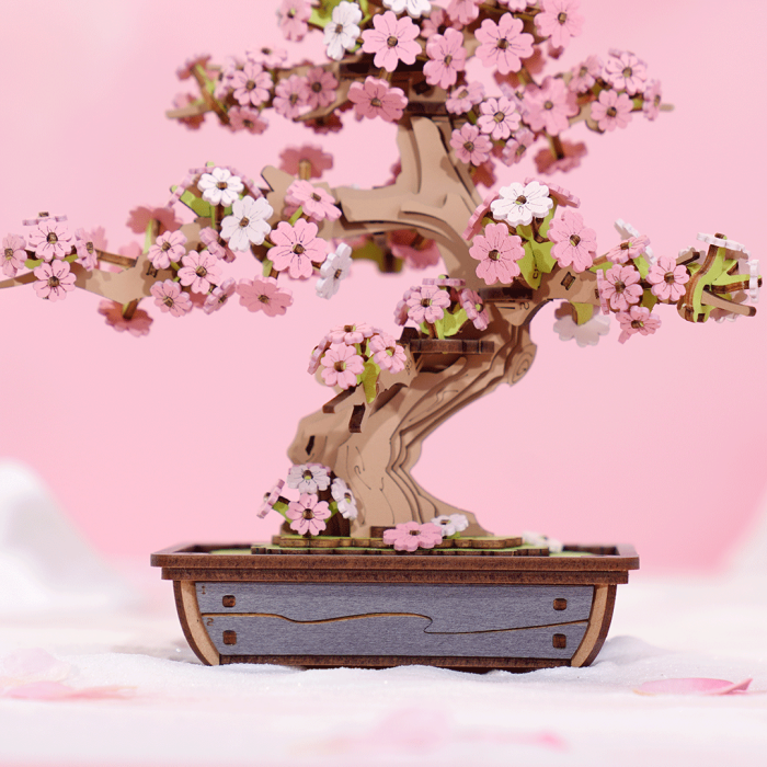 Puzzle 3D, Sakura Bonsai, 263 piese, lemn [4]