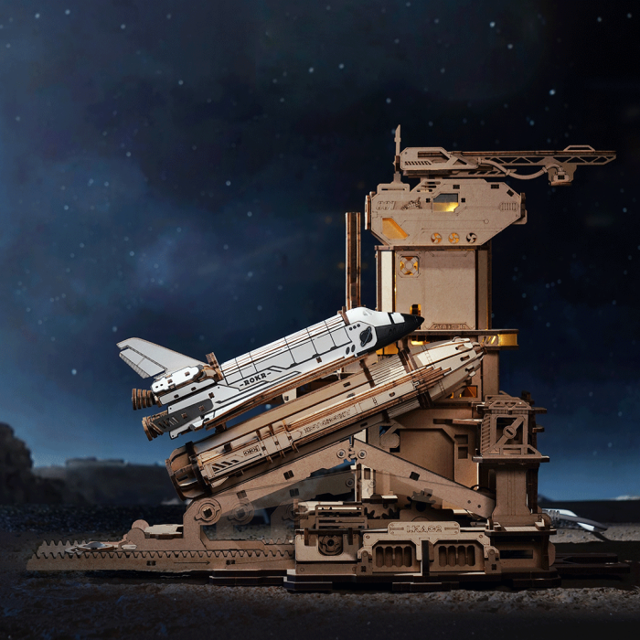 Puzzle 3D, din lemn, mecanic, Naveta spatiala, 446 piese [5]