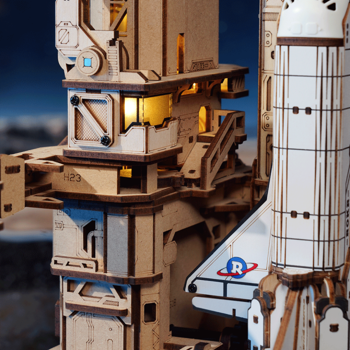 Puzzle 3D, din lemn, mecanic, Naveta spatiala, 446 piese [4]