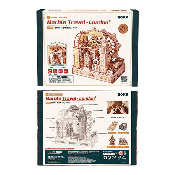 Puzzle 3D, mecanic, Marble Travel - LONDON, lemn, 431 piese [7]