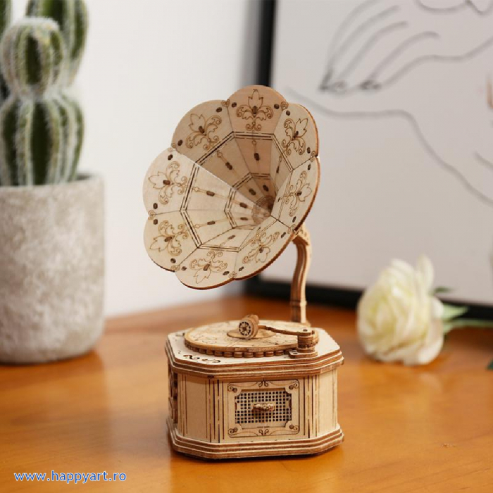 Puzzle 3D, Gramofon, lemn, 122 piese, TG408 [2]