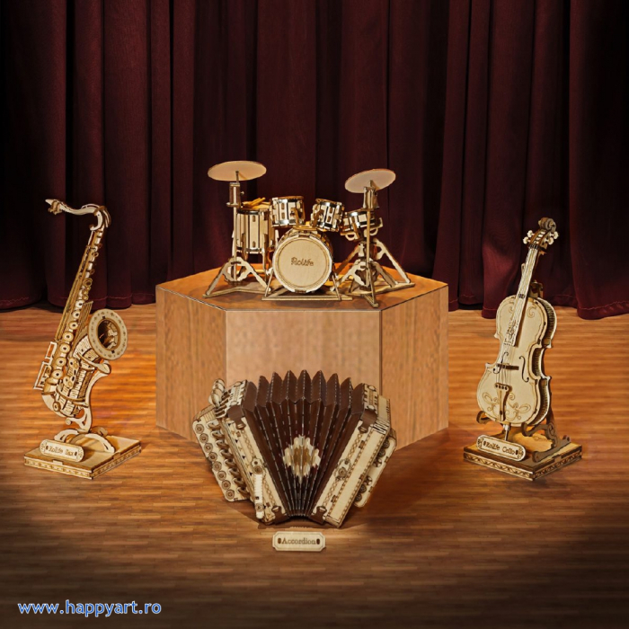 Puzzle 3D, Saxofon, lemn, 136 piese, TG309 [10]