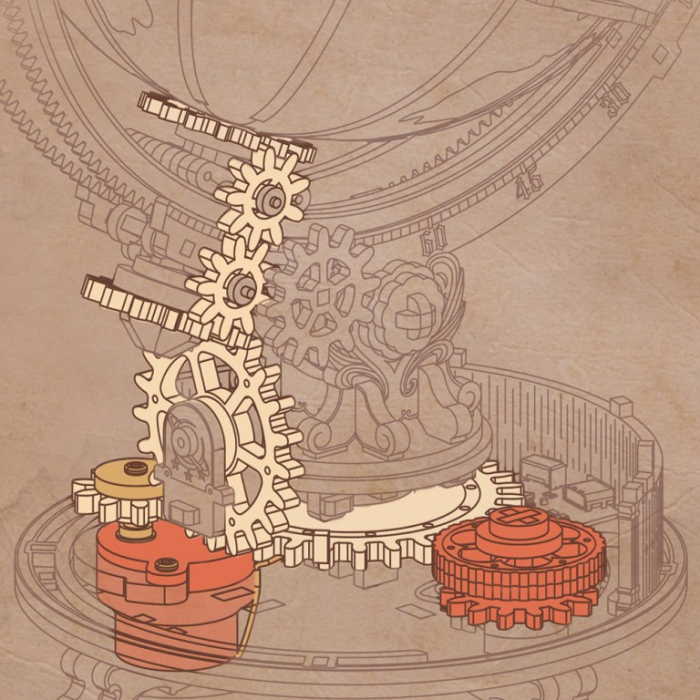 Puzzle 3D varianta ELECTRICA, Glob pamantesc cu lumina, lemn, 185 piese, ST003D [5]