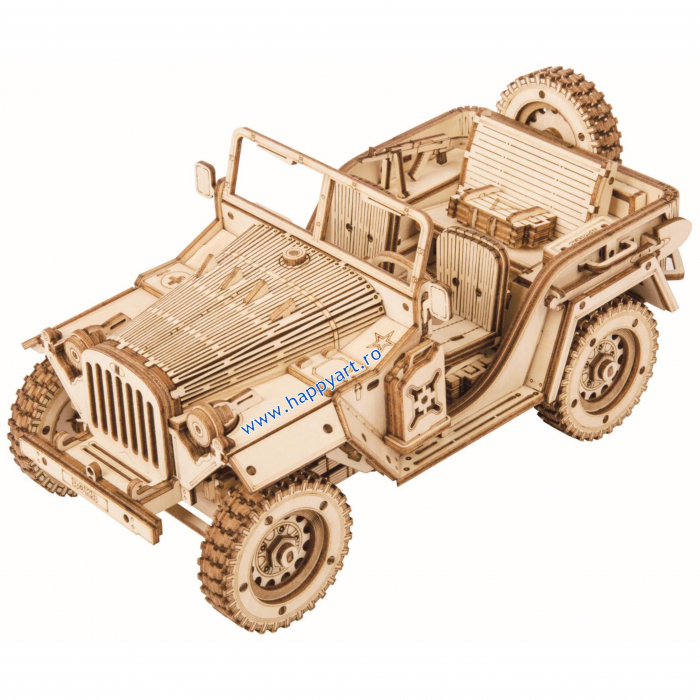 Puzzle 3D, Jeep Army, lemn, 369 piese, MC701 [1]