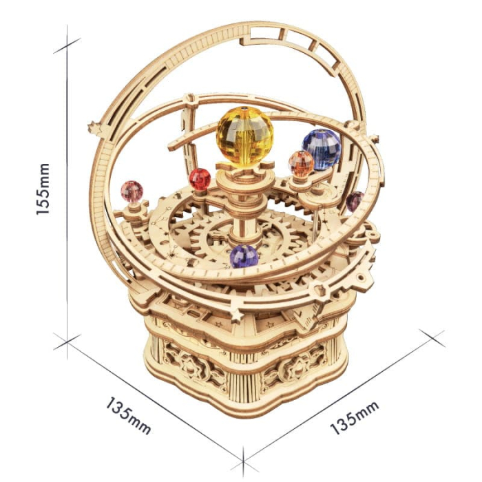Puzzle 3D, lemn, cutiuta muzicala, Noapte Instelata, 84 piese [10]