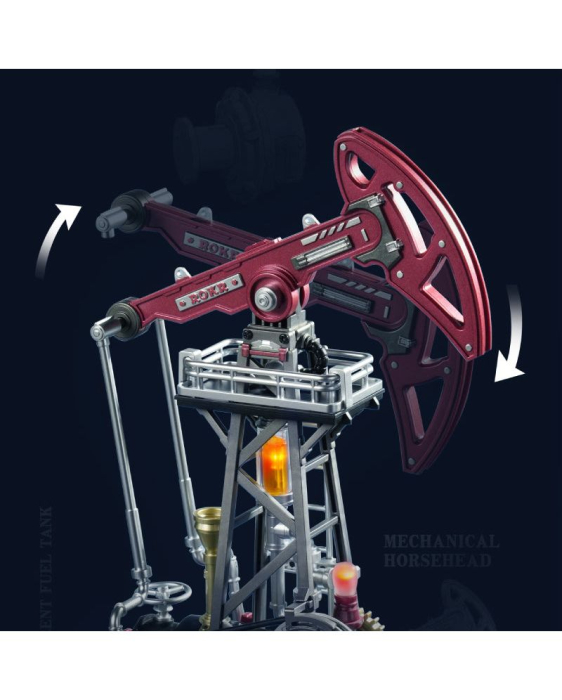 Puzzle 3D mecanic, din metal si plastic, Sonda de petrol Da Vinci, 127 piese [3]