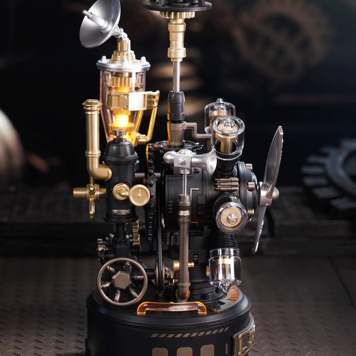 Puzzle 3D mecanic, din metal si plastic, HELICOPTER Da Vinci, 154 piese [3]