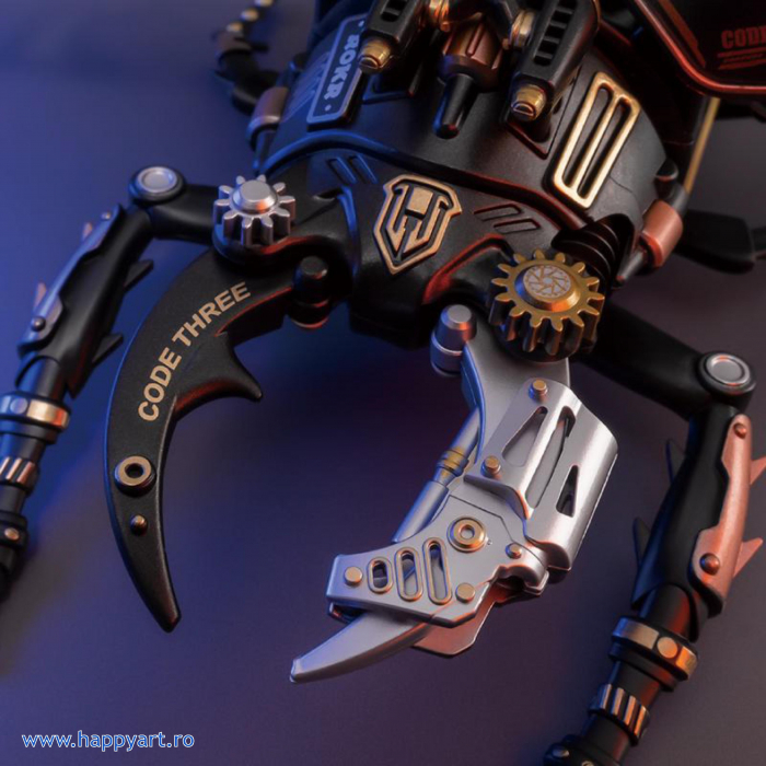 Puzzle 3D, mecanic, Stag Beetle, plastic si metal, 115 piese, MI03 [8]