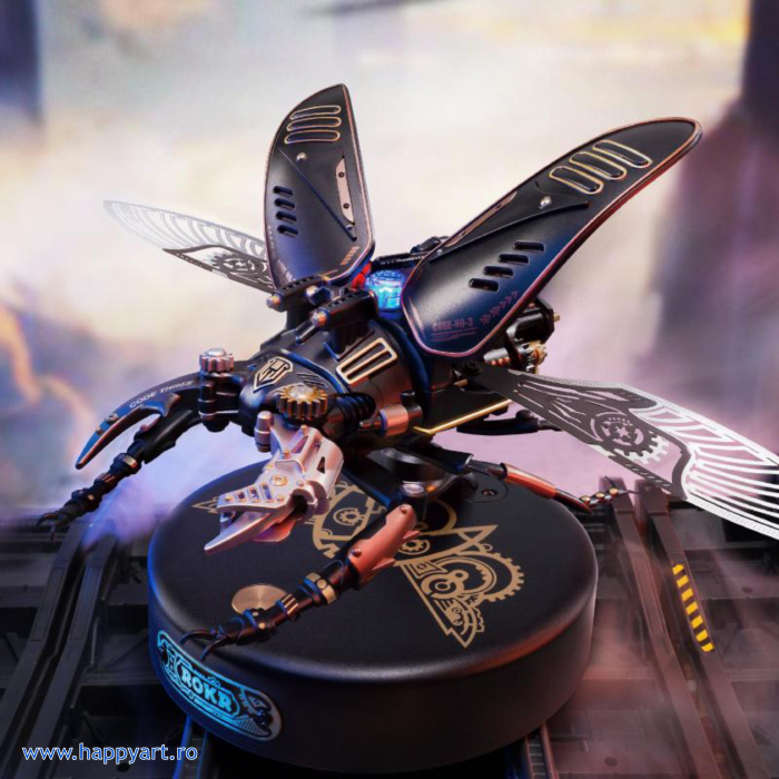 Puzzle 3D, mecanic, Stag Beetle, plastic si metal, 115 piese, MI03 [2]