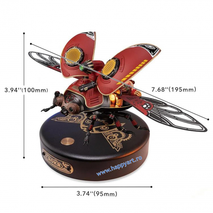 Puzzle 3D, mecanic, Gargarita cercetas, plastic si metal, 147 piese, MI02 [4]