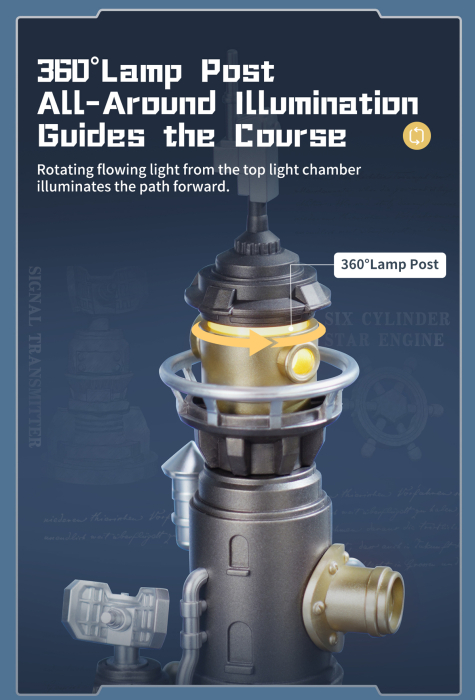 Puzzle 3D mecanic, NAVI LIGHTHOUSE, metal si plastic [5]