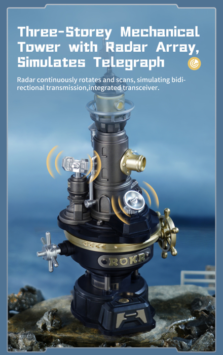 Puzzle 3D mecanic, NAVI LIGHTHOUSE, metal si plastic [3]