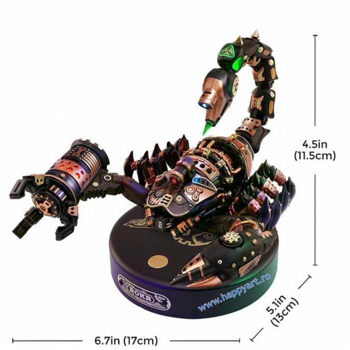 Puzzle 3D, mecanic, Imparatul Scorpion, plastic si metal, 123 piese, MI04 [4]