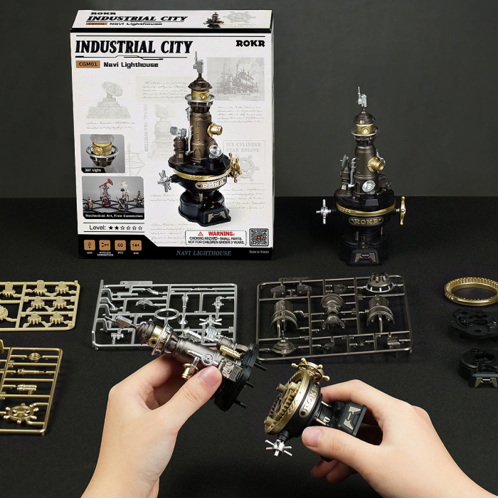 Puzzle 3D mecanic, NAVI LIGHTHOUSE, metal si plastic [7]